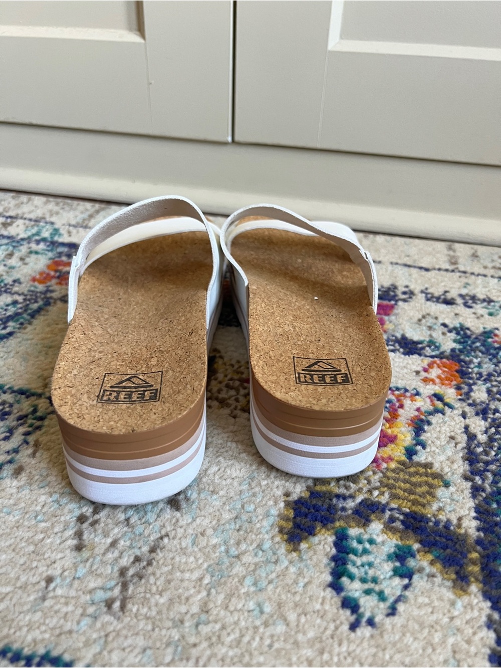 Reef Cushion Vista Hi cloud white Women's Arch Support Sandals size 9 - Picture 7 of 9